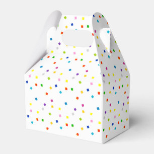 Colourful Square Confetti Favour Box