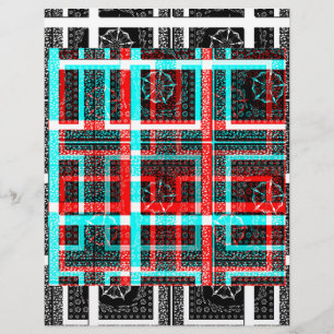 Colourful Square Maze geometrical chequered patte