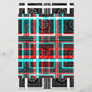 Colourful Square Maze geometrical chequered patte