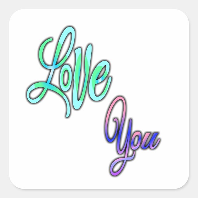 Colourful square sticker. square sticker (Front)