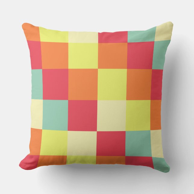 Colourful Squares 010 Cushion (Front)