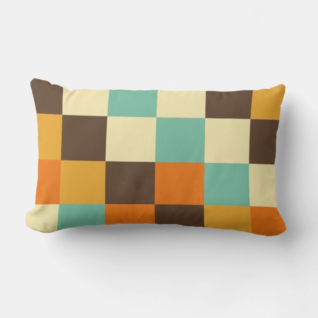 Colourful Squares 05 Lumbar Cushion (Front)