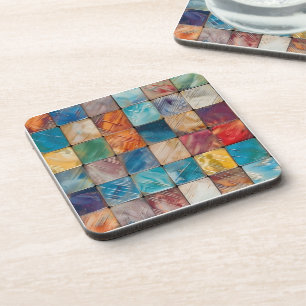 Colourful Squares Coaster