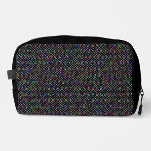 colourful squares geometric unique vibrant pattern dopp kit