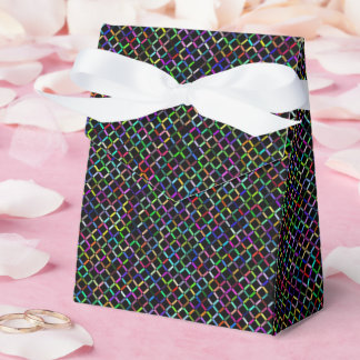 colourful squares geometric unique vibrant pattern favour box