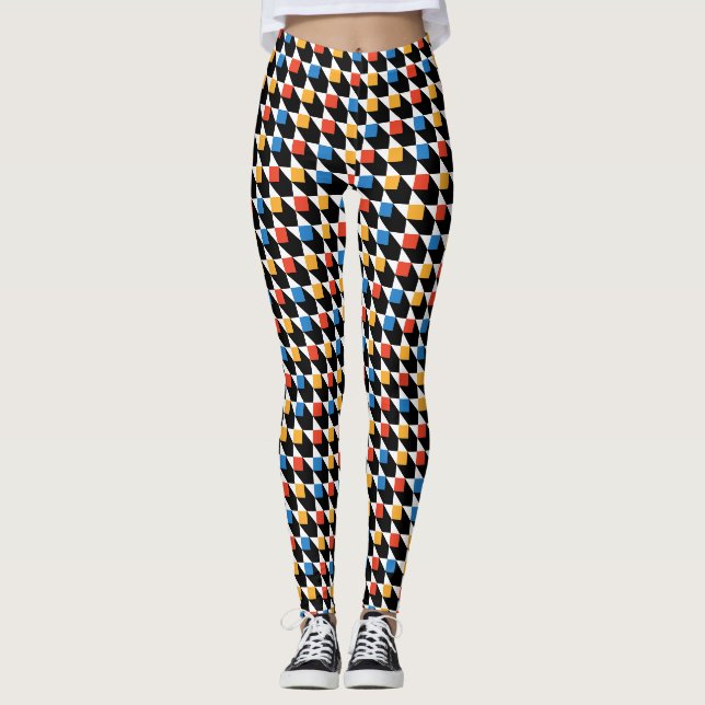 Colourful Squares Leggings (Front)