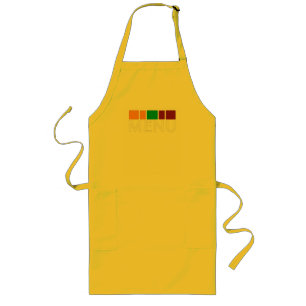 Colourful Squares Menu Text Graphic Long Apron