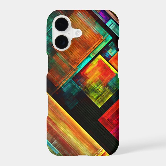 Colourful Squares Modern Abstract Art Pattern #04 (Back)