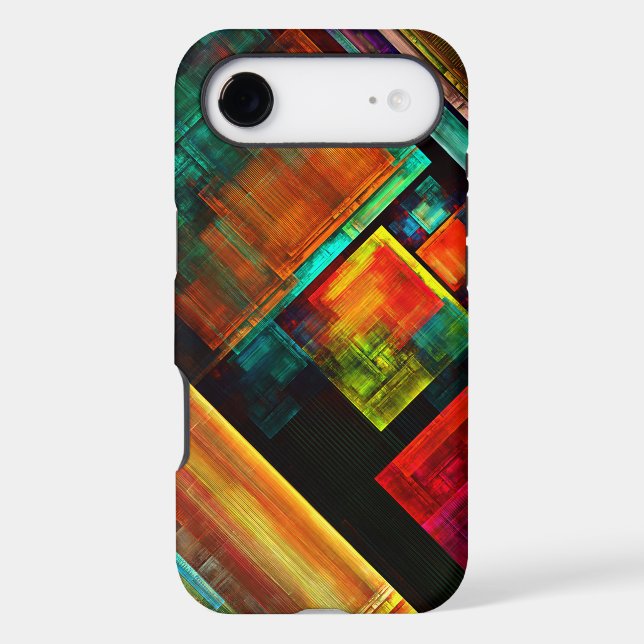 Colourful Squares Modern Abstract Art Pattern #04 (Back)