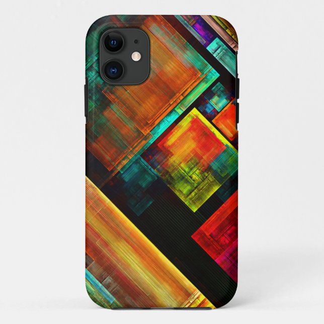 Colourful Squares Modern Abstract Art Pattern #04 Case-Mate iPhone Case (Back)