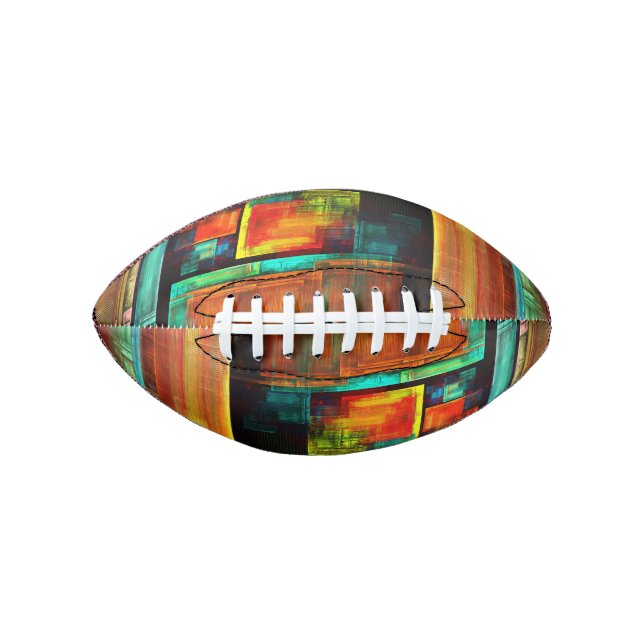 Colourful Squares Modern Abstract Art Pattern #04 Football (Front)