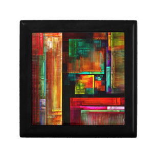 Colourful Squares Modern Abstract Art Pattern #04 Gift Box