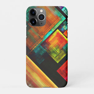 Colourful Squares Modern Abstract Art Pattern #04 iPhone 11Pro Case