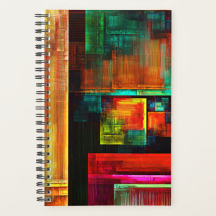 Colourful Squares Modern Abstract Art Pattern #04 Planner