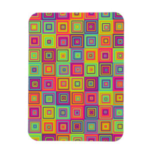 Colourful Squares Pattern Magnet