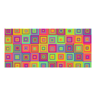Colourful Squares Pattern Rack Card