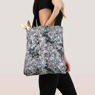 Colourful squares similar to CD parts, dent mosaic Tote Bag