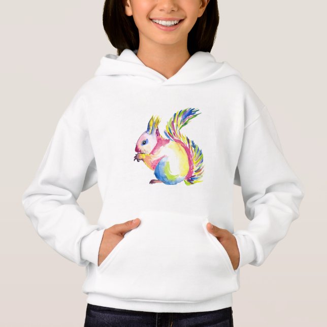 colourful squirrel hoodie (Front)