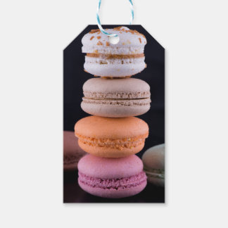 Colourful stack of French Macarons Gift Tags