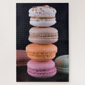 Colourful stack of French Macarons Jigsaw Puzzle
