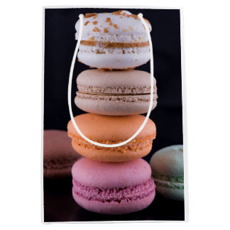 Colourful stack of French Macarons Medium Gift Bag