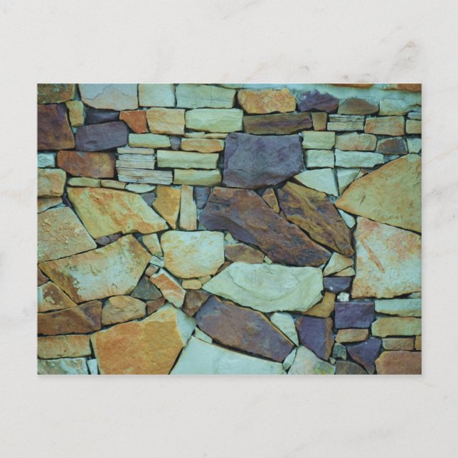 Colourful Stacked Stone Postcard (Front)