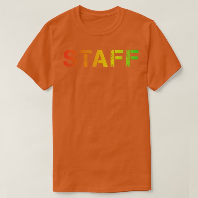 Colourful STAFF T-Shirt (Design Front)