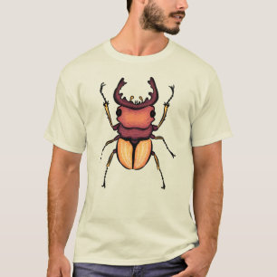 Colourful Stag Beetle Insect Art T-Shirt