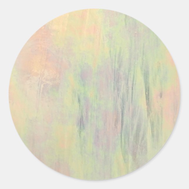 Colourful Stained Glass Classic Round Sticker (Front)