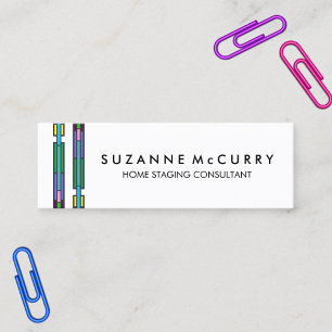 Colourful Stained Glass Design Home Staging Mini Business Card