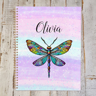 Colourful Stained Glass Dragonfly Wings Planner