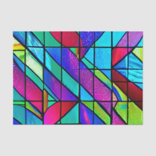 Colourful Stained Glass Effect Decoupage Tissue Paper