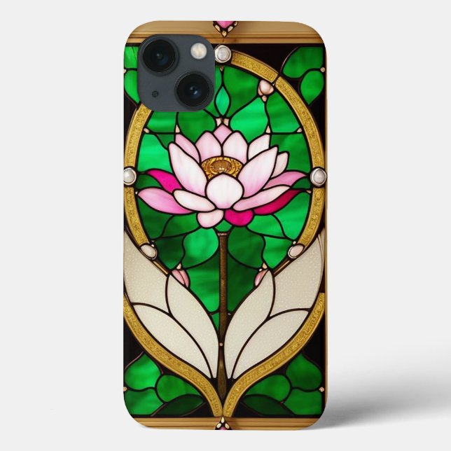 Colourful Stained Glass Floral Design Case-Mate iPhone Case (Back)