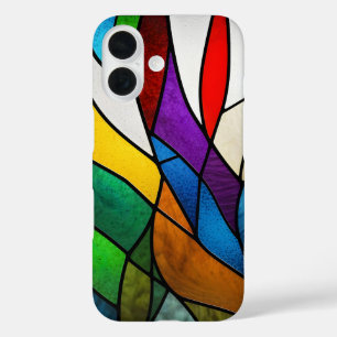 Colourful Stained Glass Mosaic Abstraction iPhone 16 Case