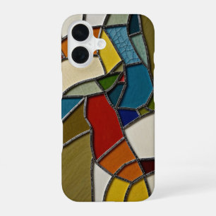 Colourful Stained Glass Mosaic Abstraction iPhone 16 Case