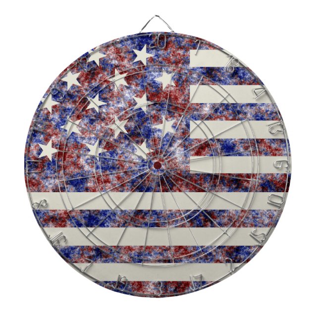 Colourful Star-Spangled Banner America Flag Dartboard (Front)