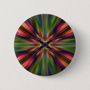 Colourful starburst 6 cm round badge