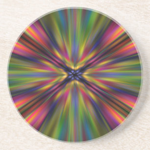 Colourful starburst coaster