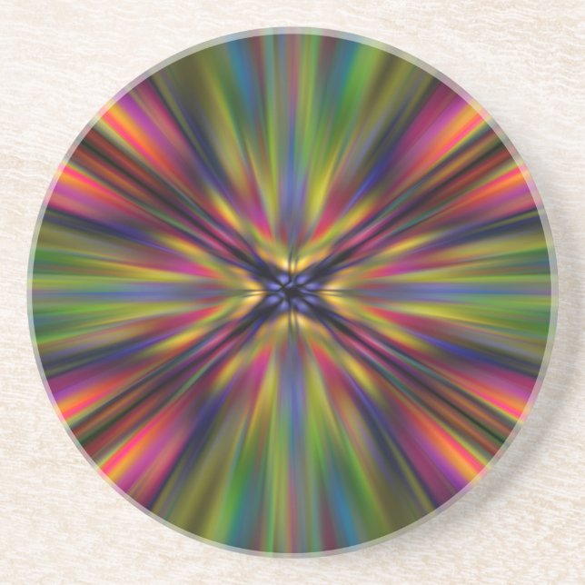 Colourful starburst coaster (Front)