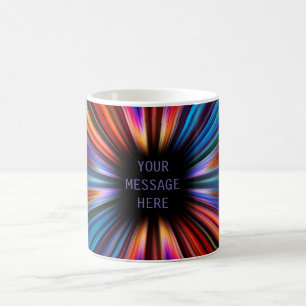 Colourful starburst explosion coffee mug