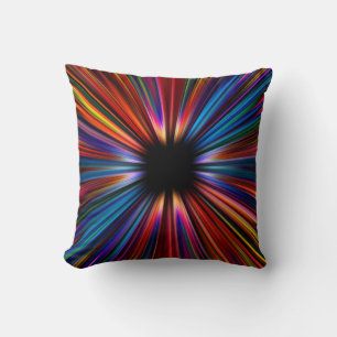 Colourful starburst explosion cushion