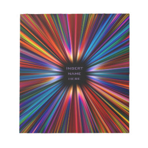 Colourful starburst explosion notepad