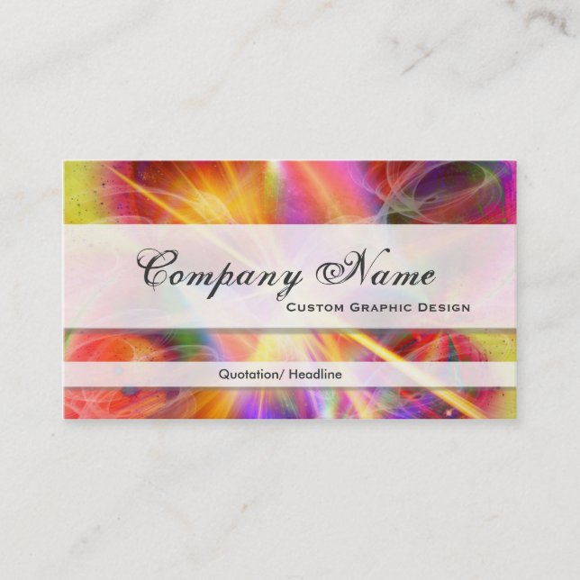 Colourful Starburst Graphic Designer Business Business Card (Front)