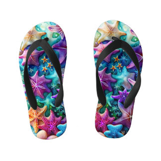 Colourful Starfish Pair of Flip Flops