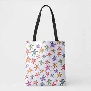 Colourful Starfishes, Sea stars Art Tote Bag