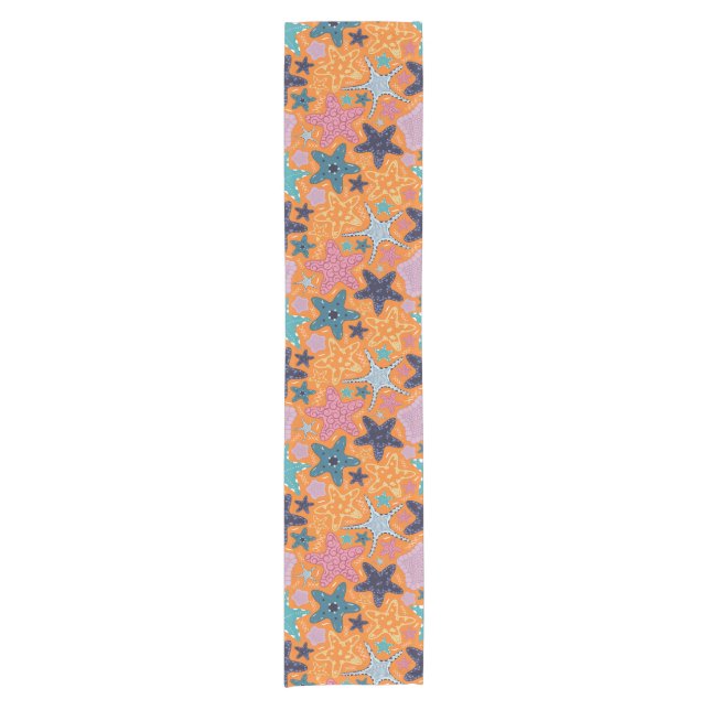 Colourful Starfishes Short Table Runner (Front)