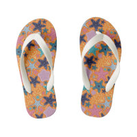 Colourful Starfishes with orange colour background