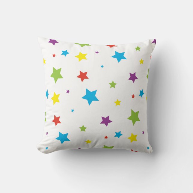 Colourful Starry Pattern Cushion (Front)