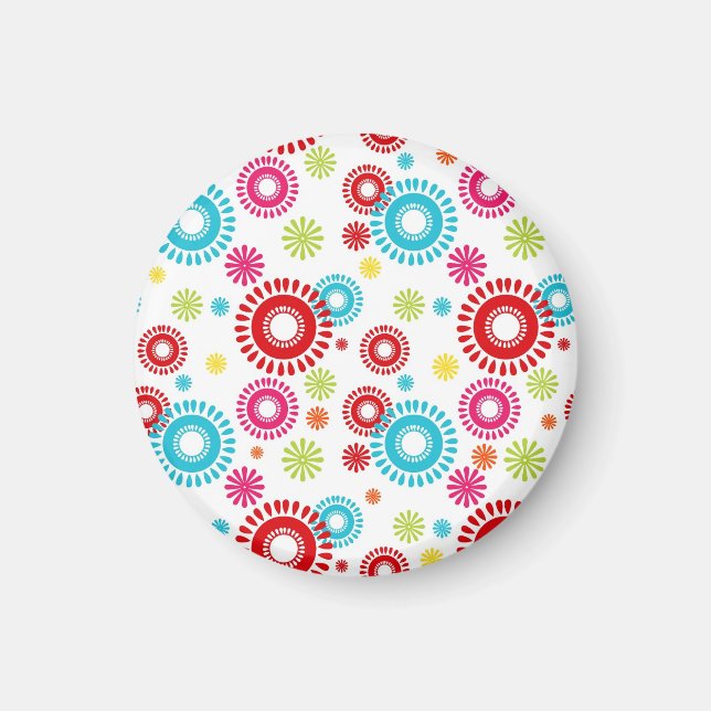 Colourful Stars Bold Bursts of Colour Magnet (Front)