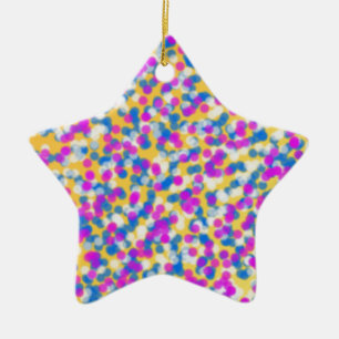 colourful stars ceramic tree decoration